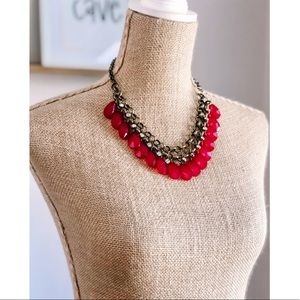 Pink & Bronze Statement Necklace